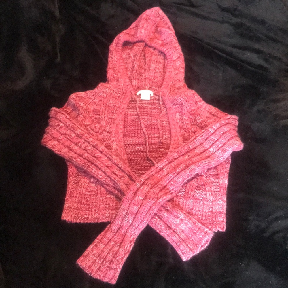 Cropped Sweater w/ Hood